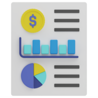 Accounting Report 3D Illustration png