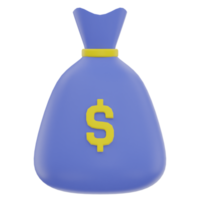 Money Bag 3D Illustration png