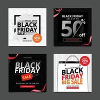 Black Friday Sale Social Media Post vector