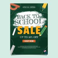 Back To School Special Offer Poster Template vector