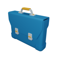 maletín de representación 3d o bolso de oficina aislado útil para el diseño de negocios, empresas y finanzas png