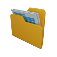 3d rendering business folder isolated useful for business, company and finance design illustration png