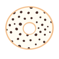 beignet à la crème aux pépites de chocolat png