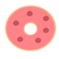 donut with cherry png