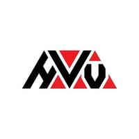 diseño de logotipo de letra triangular hvv con forma de triángulo. monograma de diseño del logotipo del triángulo hvv. plantilla de logotipo de vector de triángulo hvv con color rojo. logotipo triangular hvv logotipo simple, elegante y lujoso. hvv