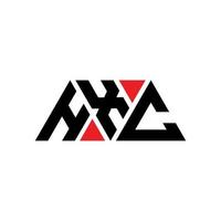 HXC triangle letter logo design with triangle shape. HXC triangle logo design monogram. HXC triangle vector logo template with red color. HXC triangular logo Simple, Elegant, and Luxurious Logo. HXC