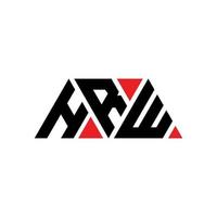 HRW triangle letter logo design with triangle shape. HRW triangle logo design monogram. HRW triangle vector logo template with red color. HRW triangular logo Simple, Elegant, and Luxurious Logo. HRW
