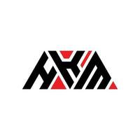 HKM triangle letter logo design with triangle shape. HKM triangle logo design monogram. HKM triangle vector logo template with red color. HKM triangular logo Simple, Elegant, and Luxurious Logo. HKM
