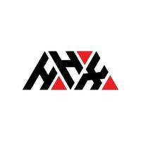 diseño de logotipo de letra triangular hhx con forma de triángulo. monograma de diseño del logotipo del triángulo hhx. plantilla de logotipo de vector de triángulo hhx con color rojo. logotipo triangular hhx logotipo simple, elegante y lujoso. hhx