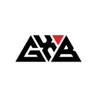 Diseño de logotipo de letra triangular gxb con forma de triángulo. monograma de diseño de logotipo de triángulo gxb. plantilla de logotipo de vector de triángulo gxb con color rojo. logotipo triangular gxb logotipo simple, elegante y lujoso. gxb