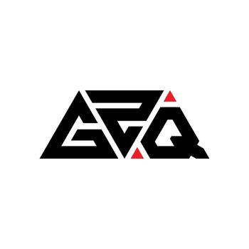 GZQ triangle letter logo design with triangle shape. GZQ triangle logo design monogram. GZQ triangle vector logo template with red color. GZQ triangular logo Simple, Elegant, and Luxurious Logo. GZQ