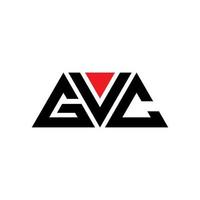 Diseño de logotipo de letra triangular gvc con forma de triángulo. monograma de diseño del logotipo del triángulo gvc. plantilla de logotipo de vector de triángulo gvc con color rojo. logotipo triangular gvc logotipo simple, elegante y lujoso. gvc