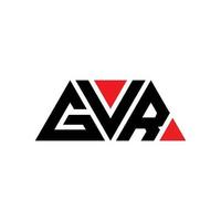 GVR triangle letter logo design with triangle shape. GVR triangle logo design monogram. GVR triangle vector logo template with red color. GVR triangular logo Simple, Elegant, and Luxurious Logo. GVR