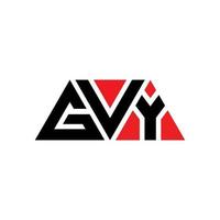 diseño de logotipo de letra de triángulo gvy con forma de triángulo. monograma de diseño de logotipo de triángulo gvy. plantilla de logotipo de vector de triángulo gvy con color rojo. logotipo triangular gvy logotipo simple, elegante y lujoso. gvy