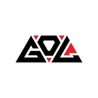 GOL triangle letter logo design with triangle shape. GOL triangle logo design monogram. GOL triangle vector logo template with red color. GOL triangular logo Simple, Elegant, and Luxurious Logo. GOL