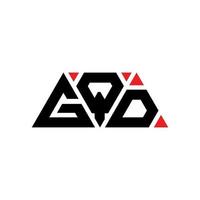 diseño de logotipo de letra triangular gqd con forma de triángulo. monograma de diseño del logotipo del triángulo gqd. plantilla de logotipo de vector de triángulo gqd con color rojo. logo triangular gqd logo simple, elegante y lujoso. gqd