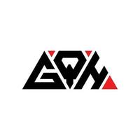 diseño de logotipo de letra triangular gqh con forma de triángulo. monograma de diseño del logotipo del triángulo gqh. plantilla de logotipo de vector de triángulo gqh con color rojo. logotipo triangular gqh logotipo simple, elegante y lujoso. gqh