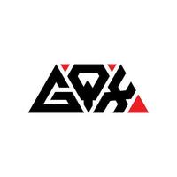 Diseño de logotipo de letra triangular gqx con forma de triángulo. monograma de diseño del logotipo del triángulo gqx. plantilla de logotipo de vector de triángulo gqx con color rojo. logotipo triangular gqx logotipo simple, elegante y lujoso. gqx