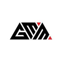 diseño de logotipo de letra triangular gmm con forma de triángulo. monograma de diseño de logotipo de triángulo gmm. plantilla de logotipo de vector de triángulo gmm con color rojo. logo triangular gmm logo simple, elegante y lujoso. mmm