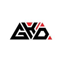 GKD triangle letter logo design with triangle shape. GKD triangle logo design monogram. GKD triangle vector logo template with red color. GKD triangular logo Simple, Elegant, and Luxurious Logo. GKD