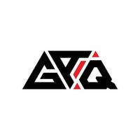 GAQ triangle letter logo design with triangle shape. GAQ triangle logo design monogram. GAQ triangle vector logo template with red color. GAQ triangular logo Simple, Elegant, and Luxurious Logo. GAQ