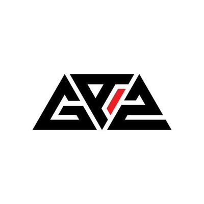 GAZ triangle letter logo design with triangle shape. GAZ triangle logo design monogram. GAZ triangle vector logo template with red color. GAZ triangular logo Simple, Elegant, and Luxurious Logo. GAZ