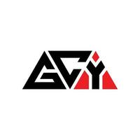diseño de logotipo de letra triangular gcy con forma de triángulo. monograma de diseño de logotipo de triángulo gcy. plantilla de logotipo de vector de triángulo gcy con color rojo. logotipo triangular gcy logotipo simple, elegante y lujoso. gcy