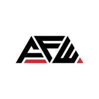 Diseño de logotipo de letra triangular ffw con forma de triángulo. monograma de diseño de logotipo de triángulo ffw. plantilla de logotipo de vector de triángulo ffw con color rojo. logotipo triangular ffw logotipo simple, elegante y lujoso. ffw