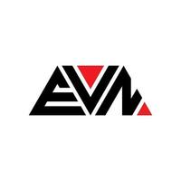 diseño de logotipo de letra de triángulo evn con forma de triángulo. monograma de diseño de logotipo de triángulo evn. plantilla de logotipo de vector de triángulo evn con color rojo. logotipo triangular evn logotipo simple, elegante y lujoso. incluso