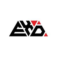 EXD triangle letter logo design with triangle shape. EXD triangle logo design monogram. EXD triangle vector logo template with red color. EXD triangular logo Simple, Elegant, and Luxurious Logo. EXD