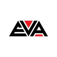 EVA triangle letter logo design with triangle shape. EVA triangle logo design monogram. EVA triangle vector logo template with red color. EVA triangular logo Simple, Elegant, and Luxurious Logo. EVA