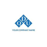 diseño de logotipo de letra qdu sobre fondo blanco. concepto de logotipo de letra de iniciales creativas qdu. diseño de letras qdu. vector