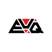 diseño del logotipo de la letra del triángulo euq con forma de triángulo. monograma de diseño del logotipo del triángulo euq. plantilla de logotipo de vector de triángulo euq con color rojo. logo triangular euq logo simple, elegante y lujoso. euq