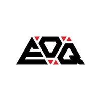 EOQ triangle letter logo design with triangle shape. EOQ triangle logo design monogram. EOQ triangle vector logo template with red color. EOQ triangular logo Simple, Elegant, and Luxurious Logo. EOQ