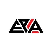 diseño de logotipo de letra triangular epa con forma de triángulo. monograma de diseño de logotipo de triángulo epa. plantilla de logotipo de vector de triángulo epa con color rojo. logotipo triangular epa logotipo simple, elegante y lujoso. EPA