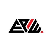 diseño de logotipo de letra triangular epw con forma de triángulo. monograma de diseño de logotipo de triángulo epw. plantilla de logotipo de vector de triángulo epw con color rojo. logotipo triangular epw logotipo simple, elegante y lujoso. epw