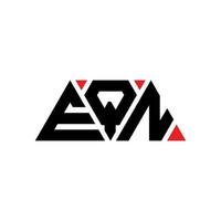 EQN triangle letter logo design with triangle shape. EQN triangle logo design monogram. EQN triangle vector logo template with red color. EQN triangular logo Simple, Elegant, and Luxurious Logo. EQN