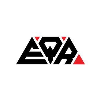 EQR triangle letter logo design with triangle shape. EQR triangle logo design monogram. EQR triangle vector logo template with red color. EQR triangular logo Simple, Elegant, and Luxurious Logo. EQR