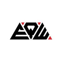 EQW triangle letter logo design with triangle shape. EQW triangle logo design monogram. EQW triangle vector logo template with red color. EQW triangular logo Simple, Elegant, and Luxurious Logo. EQW
