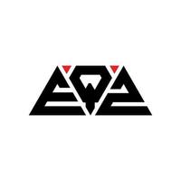 diseño de logotipo de letra triangular eqz con forma de triángulo. monograma de diseño del logotipo del triángulo eqz. plantilla de logotipo de vector de triángulo eqz con color rojo. logotipo triangular eqz logotipo simple, elegante y lujoso. eqz