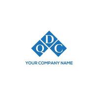QDC letter logo design on WHITE background. QDC creative initials letter logo concept. QDC letter design. vector