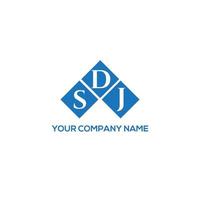 SDJ letter logo design on WHITE background. SDJ creative initials letter logo concept. SDJ letter design. vector