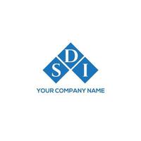 SDI letter logo design on WHITE background. SDI creative initials letter logo concept. SDI letter design. vector