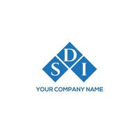 SDI letter logo design on WHITE background. SDI creative initials letter logo concept. SDI letter design. vector