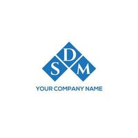 SDM letter logo design on WHITE background. SDM creative initials letter logo concept. SDM letter design. vector