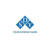 SDY letter logo design on WHITE background. SDY creative initials letter logo concept. SDY letter design. vector