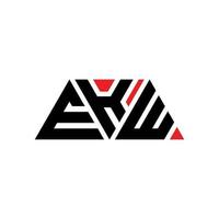 Diseño de logotipo de letra triangular ekw con forma de triángulo. monograma de diseño de logotipo de triángulo ekw. plantilla de logotipo de vector de triángulo ekw con color rojo. logotipo triangular ekw logotipo simple, elegante y lujoso. ekw