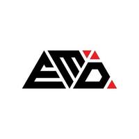 EMD triangle letter logo design with triangle shape. EMD triangle logo design monogram. EMD triangle vector logo template with red color. EMD triangular logo Simple, Elegant, and Luxurious Logo. EMD