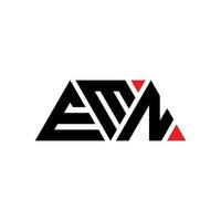 EMN triangle letter logo design with triangle shape. EMN triangle logo design monogram. EMN triangle vector logo template with red color. EMN triangular logo Simple, Elegant, and Luxurious Logo. EMN
