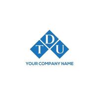 TDU letter logo design on WHITE background. TDU creative initials letter logo concept. TDU letter design. vector